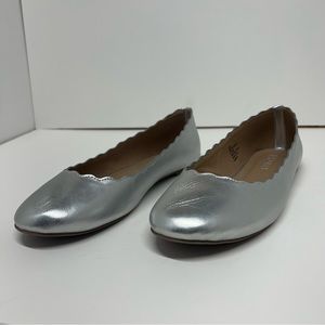 NEW Women’s Ballet Flats Silver - 9.5
